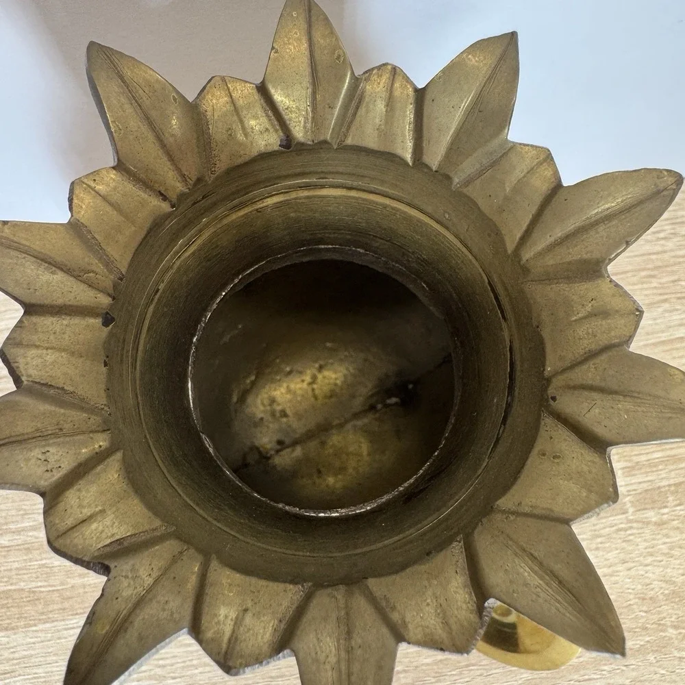 Vintage Solid Brass Pineapple Lidded Trinket Jar Hollywood Regency Decor